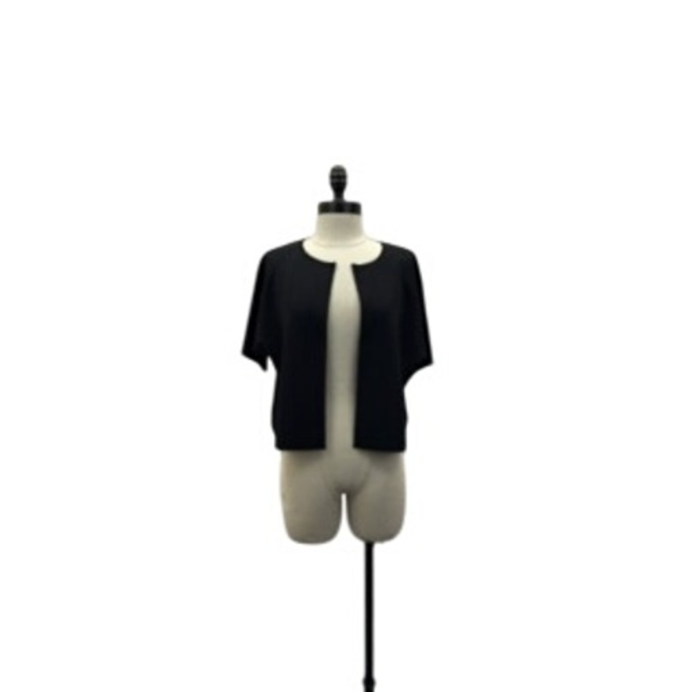 Classiques Entier Cardigan Women Size M Black Excellent Ribbed Open Front